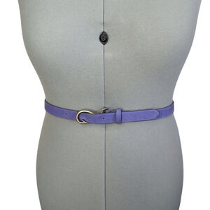 Vineyard Vines periwinkle leather fishhook women's belt, size Small, Preppy